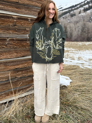 FLORAL MOOSE MTN Hoodie