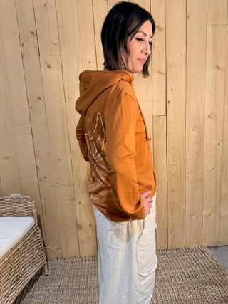 FLORAL SKULL Pima Hoodie