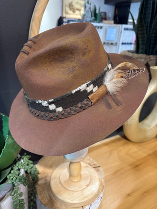 Whiskey Wind Wool & Leather Hat by Shady Business