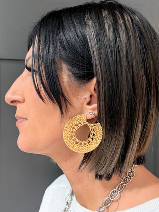 DREAMCATCHER CROCHET Hoop Earrings