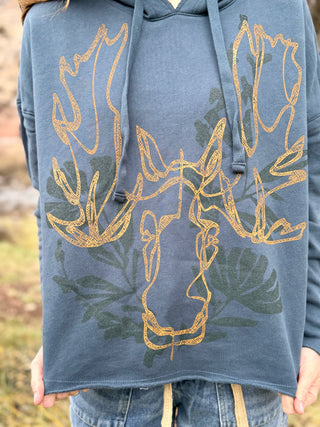 FLORAL MOOSE MTN Hoodie