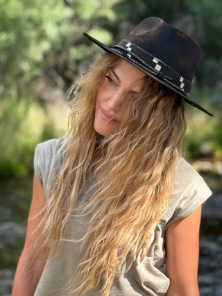 EMBER ASH Wool & Leather Hat by Shady Business