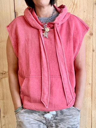 Floral Logo Sleeveless Outlaw Hoodie