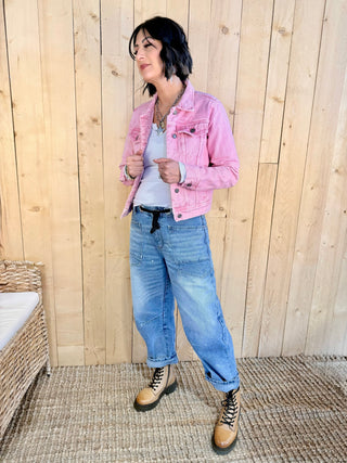 3 PINES Denim Jacket Pink