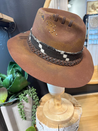 Whiskey Wind Wool & Leather Hat by Shady Business