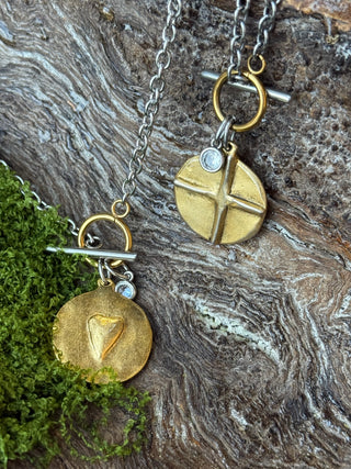 HAND CAST LOVE/JESUS Reversible Necklace