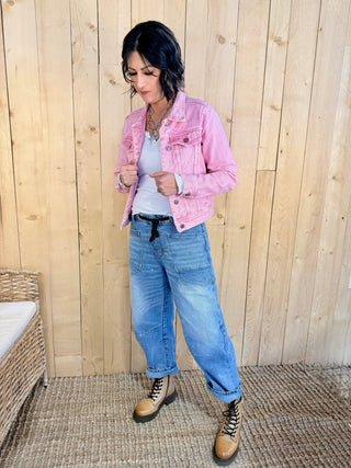3 PINES Denim Jacket Pink