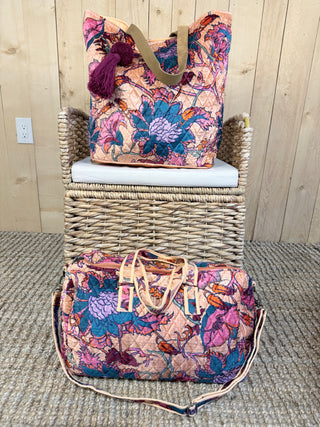 STAR VALLEY VELVET Floral Bag - Orange & Multicolored