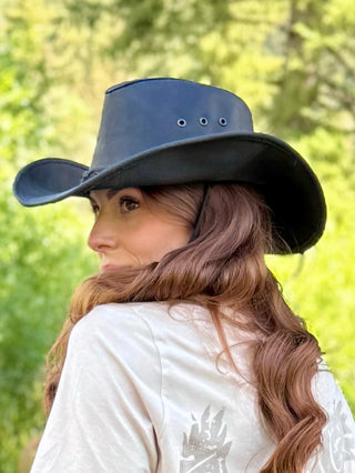 THE RANGE RIDER LEATHER Hat    AmHa