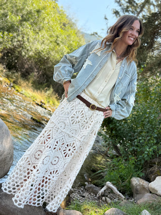 Wyoming's Winter Crocheted Skirt