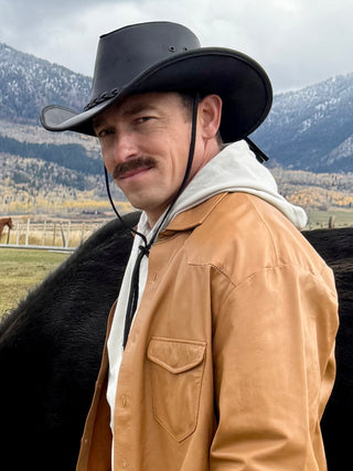 THE RANGE RIDER LEATHER Hat    AmHa