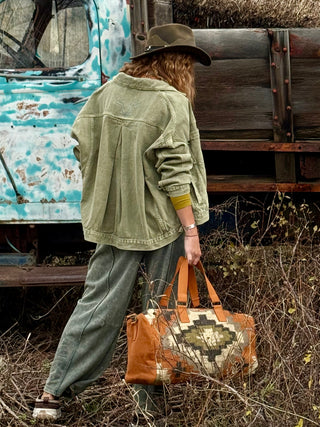 Star Of 89 Oversized Back Pleated Denim Jacket