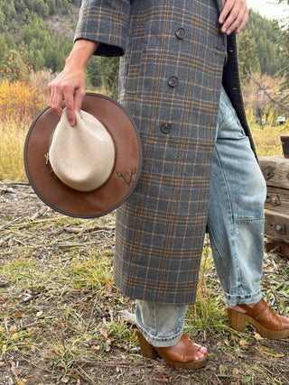 LEATHER & 100% WOOL SUMMIT Hat    AmHa