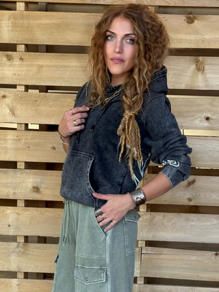 MOOSE-CULINE Mineral Wash Hoodie