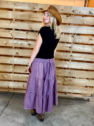 TETON TIERED DENIM Skirt