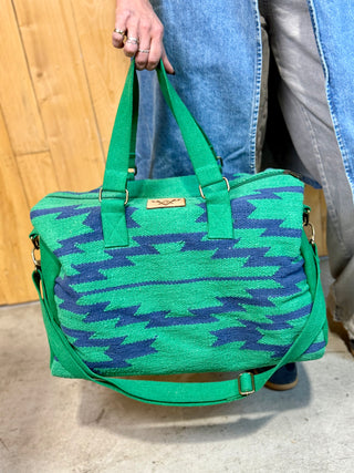 STAR VALLEY AZTEC  Bag - Green & Navy