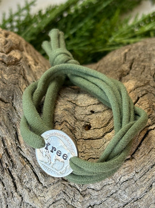 FREE BUFFALO NICKEL  Wrap Bracelet