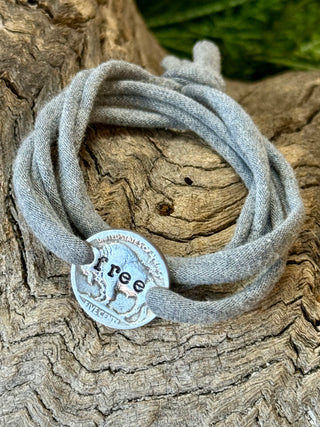 FREE BUFFALO NICKEL  Wrap Bracelet