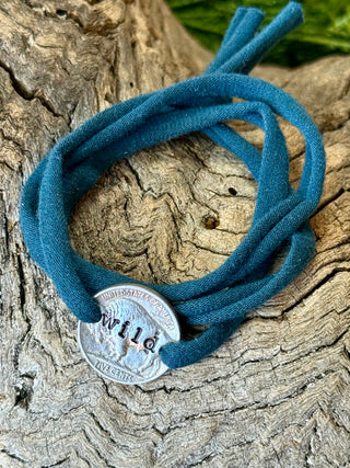 WILD BUFFALO NICKEL  Wrap Bracelet