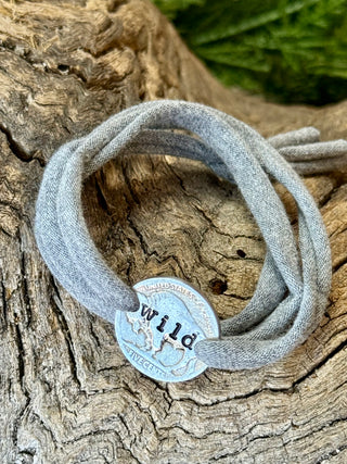 WILD BUFFALO NICKEL  Wrap Bracelet