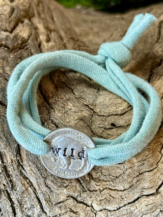 WILD BUFFALO NICKEL  Wrap Bracelet