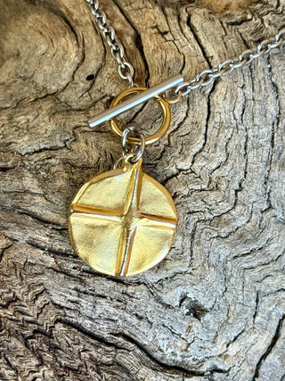 HAND CAST LOVE/JESUS Reversible Necklace