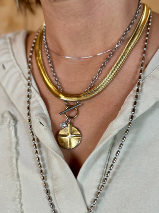 HAND CAST LOVE/JESUS Reversible Necklace