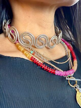 SILVER SLEDGEHAMMER in AZTEC Choker