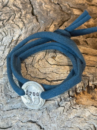 FREE BUFFALO NICKEL  Wrap Bracelet