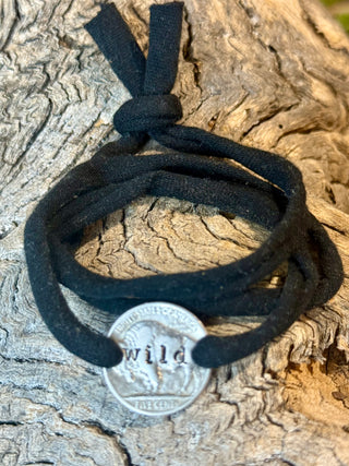 WILD BUFFALO NICKEL  Wrap Bracelet