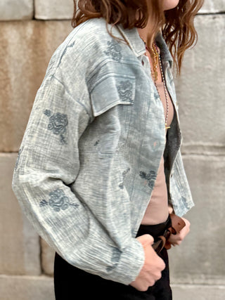 EMBROIDERED DOUBLE GAUZE Jacket