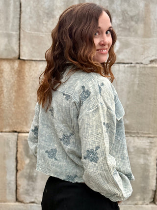 EMBROIDERED DOUBLE GAUZE Jacket