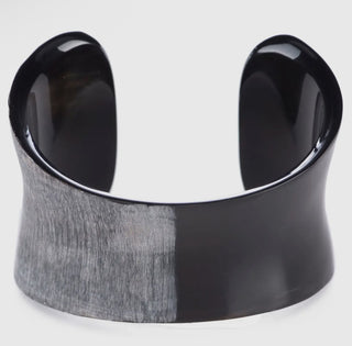 BUFFALO HORN Concave Matte & Polish Cuff