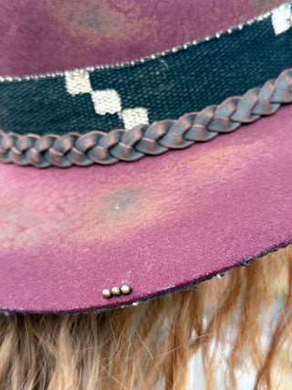 Moonlit Ember Wool & Leather Hat by Shady Business