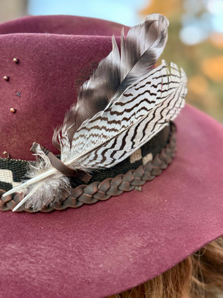 Moonlit Ember Wool & Leather Hat by Shady Business