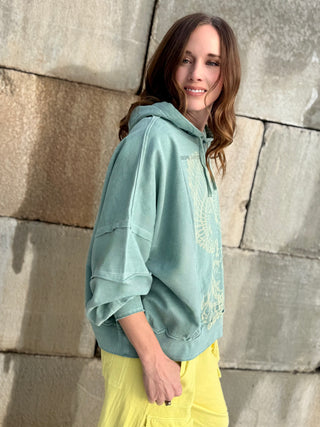 WOODLAND OWL Drop Shoulder Hoodie