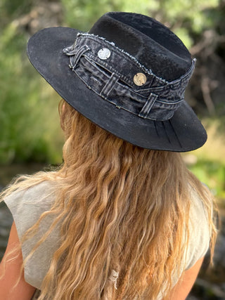 PEWTER BUFFALO Wool & Leather Hat