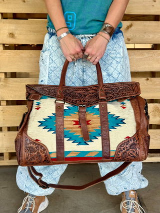 SPIRIT in the SKY WOOL BLANKET & LEATHER DUFFEL