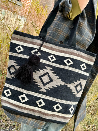 STAR VALLEY AZTEC  Bag - Black & Taupe