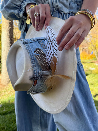 DENIM SKY  Wool & Leather Hat