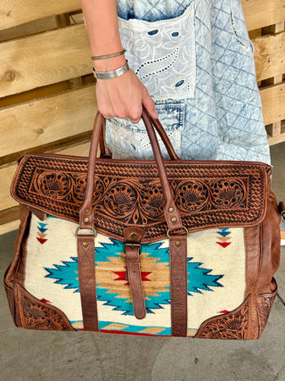 SPIRIT in the SKY WOOL BLANKET & LEATHER DUFFEL