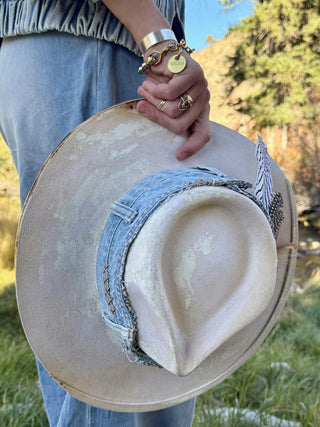 DENIM SKY  Wool & Leather Hat