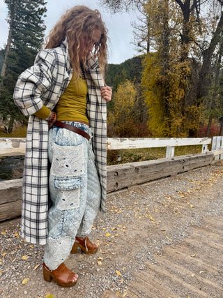 Boot-Scootin' Blue Qulited Jogger Pants