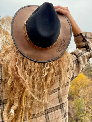 LEATHER & 100% WOOL SUMMIT Hat    AmHa