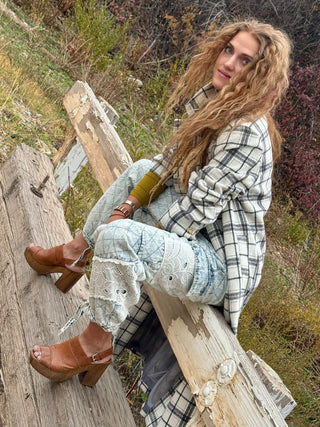 Boot-Scootin' Blue Qulited Jogger Pants