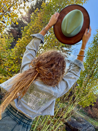 LEATHER & 100% WOOL SUMMIT Hat    AmHa