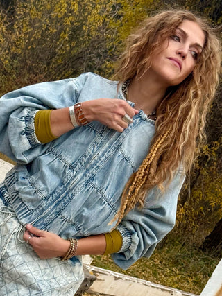 Ruffled & Rugged  Denim Jacket