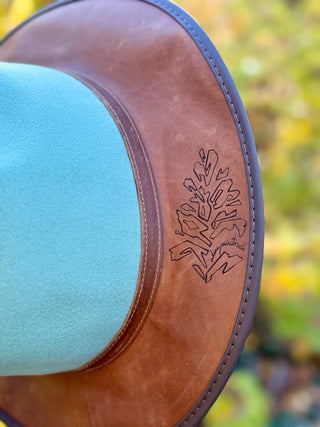 LEATHER & 100% WOOL SUMMIT Hat    AmHa