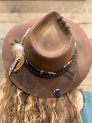 Whiskey Wind Wool & Leather Hat by Shady Business