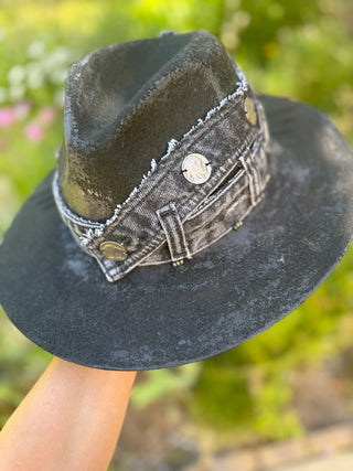 PEWTER BUFFALO Wool & Leather Hat